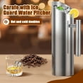 thumbnail image 3 of Stainless Steel Water Pitcher,1L/1.5L/2L Modern Metal Pitcher with Ice Guard, Silver Carafe Drink Pitcher with Handle,Beverage Container for Iced/Hot Tea,Juice,Coffee,Milk, 3 of 10