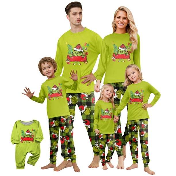 Christmas Pajamas for Family Parent-child Christmas Set Printed Home Wear Pajamas 2 piece Set Matching Christmas Pjs for Family (Men, 3XL)