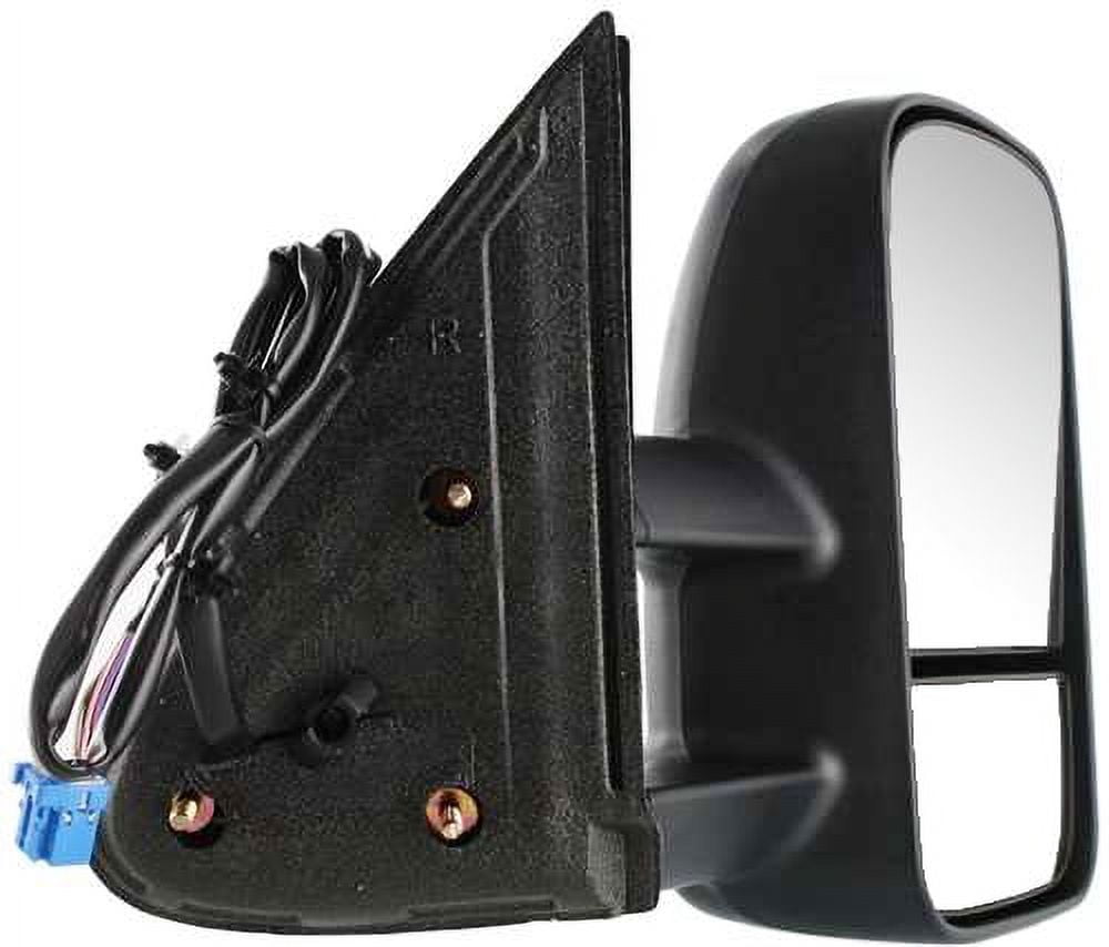 Towing Mirror Compatible With 2003-2006 Chevrolet Tahoe GMC Sierra 1500 Right Passenger Side Heated w/ Blind Spot Corner Glass Textured Black Kool-Vue