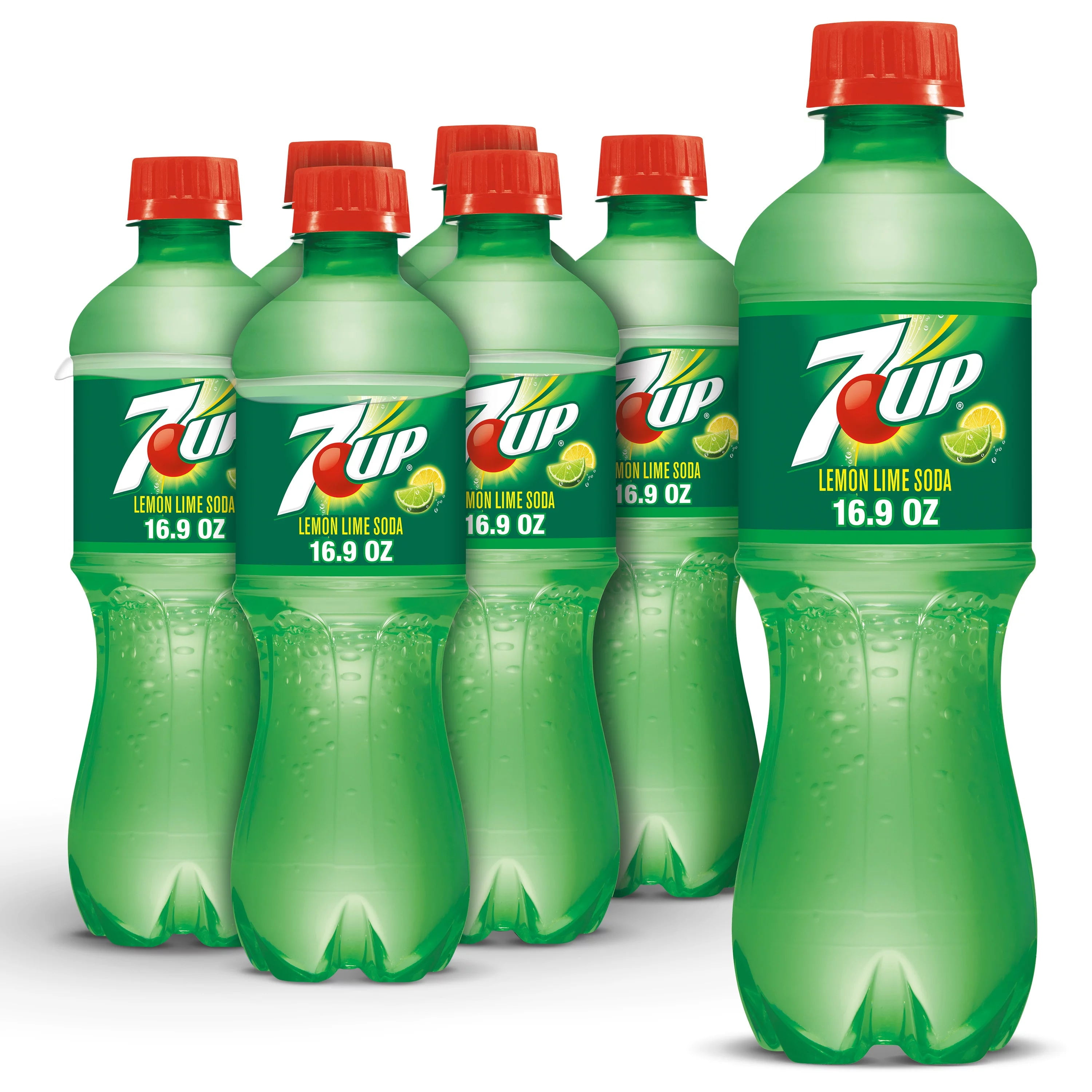 7UP Lemon Lime Soda, 16 Fl Oz bottles, 6 pack