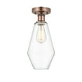 thumbnail image 3 of Innovations Lighting  Cindyrella - 1 Light 7" Semi-Flush Mount Clear/Antique Copper, 3 of 5