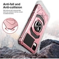 thumbnail image 5 of Compatible for TCL A3 Case / TCL A30 Case / TCL ION Z Case w/Tempered Glass Screen Protector [Military Grade] Ring Car Mount Kickstand Shockproof Hard Phone Case - Rose Gold, 5 of 7