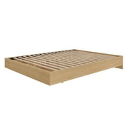 Nexera Queen Size Platform Wood Bed Frame, Natural Maple