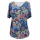 thumbnail image 5 of Puntoco moda mujer impresión cuello en V camiseta manga corta Casual camiseta tops blusa Puntoco Puntoco-4809, 5 of 5