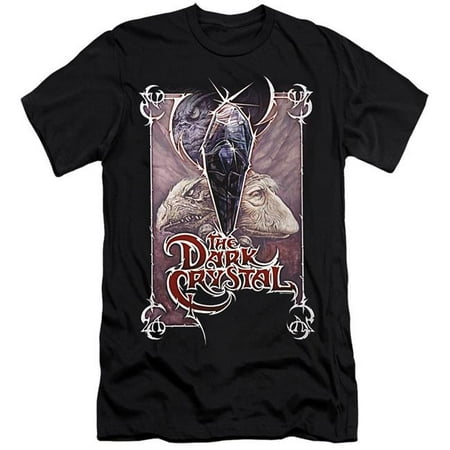 Trevco Sportswear DKC132-PSF-2 Dark Crystal & Wicked Poster Adult Premium Canvas Brand Slim Fit 30 by 1 T-Shirt, Black -