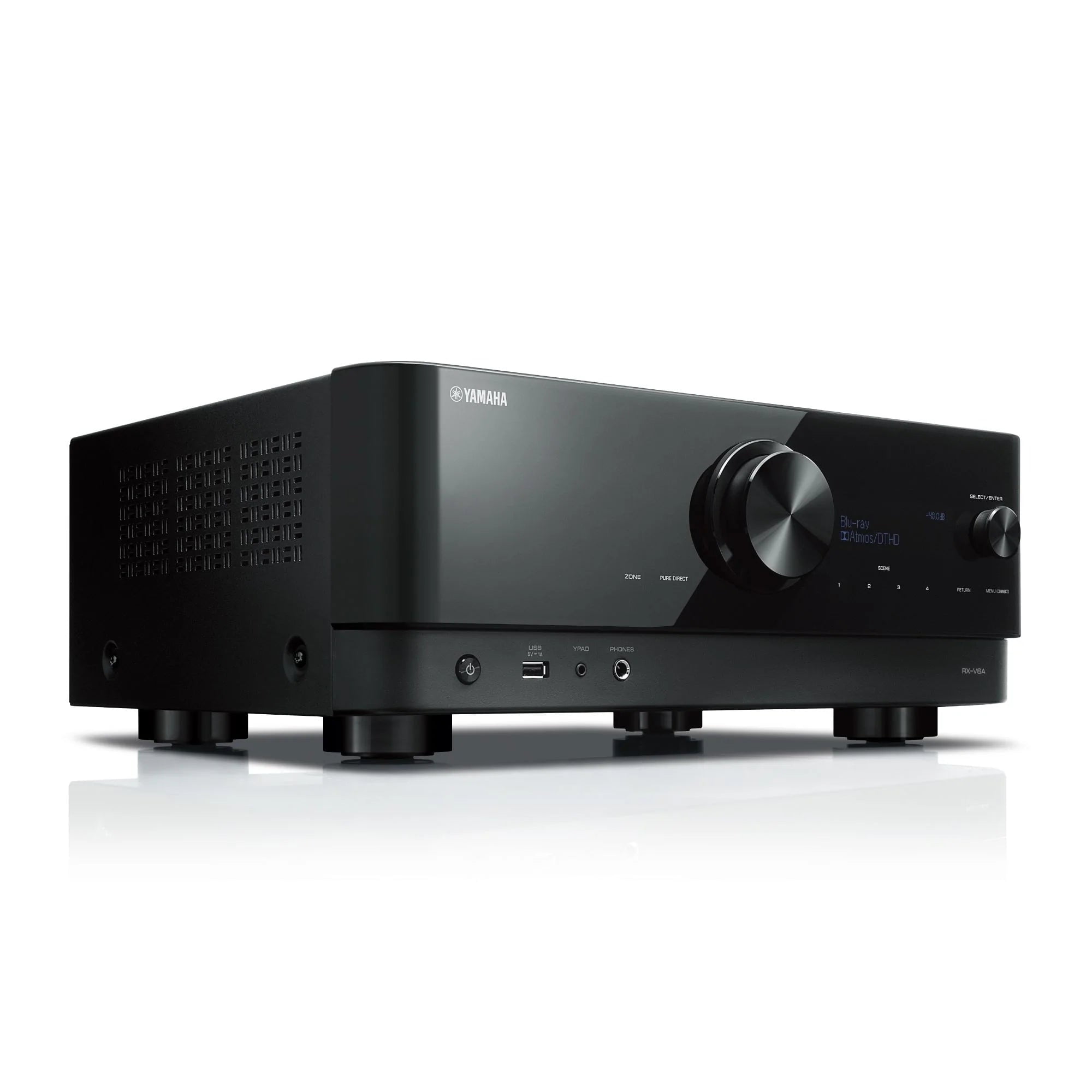 Yamaha RX-V6A 7.2 Channel Home Theater Receiver with Dolby Atmos, Wi-Fi, Bluetooth and Apple AirPlay 2 - Consumer Return Black