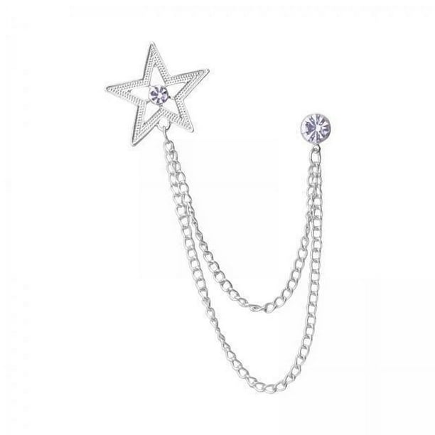 Broche de Estrella Yuyangstore para Cuello de Traje para Hombre 2 Piezas