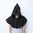 thumbnail image 5 of 1 unidad de disfraz de Halloween, capa, disfraz de actuación, accesorio de cosplay, disfraz de muerte, negro para fiesta de Halloween, adultos, 5 of 5