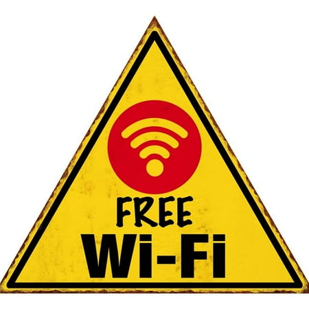 

Mr. MJs Trading IV-W19-GT234 Free Wifi B2B Warning Wall Decor