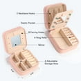 thumbnail image 3 of TINGN Small Travel Jewelry Case Travel Portable Jewelry Box for Ring Earring Necklace Bracelet Organizer Storage Holder Boxes with Mirror Gifts for Women Teen Girls, 3 of 8