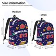 thumbnail image 3 of Bixox Happy Mardi Gras Printing Canvas Backpack Lightweight Casual Travel Backpack School Backpack Fits 15.6 Inch Notebook, 3 of 5