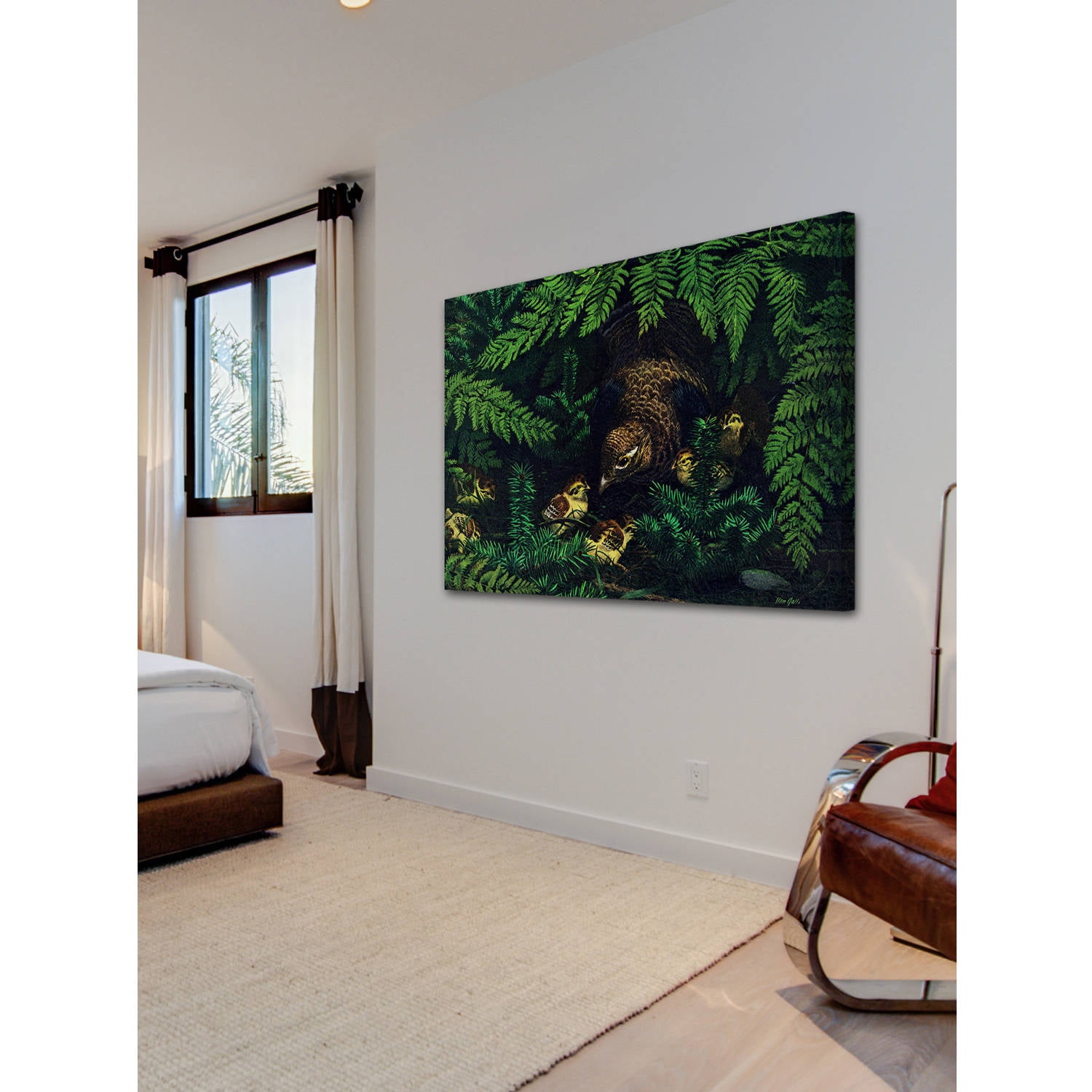 "Hen and Chicks" Painting Print on Wrapped Canvas