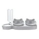 thumbnail image 1 of Cuencos triples para gatos, cuencos elevados e inclinados para agua y comida, suministros para mascotas, bebederos automáticos para exteriores, Gris claro, 1 of 9