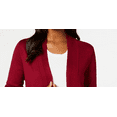 thumbnail image 2 of Karen Scott Women's Open Front Cardigan Red Size X-Small, 2 of 3