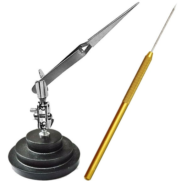 Third Hand Base & Cross Locking Tweezer 3rd Helping Jewelry Soldering Bench Tool