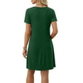 thumbnail image 7 of Up to 30% off Summer Saving Clearance Women Dresses, Women's Summer Fashion Polka Solid Pocket Short Sleeve V-Neck Dress Tank Sundresses(Green,S), 7 of 7
