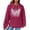 Watermelon Red, variant on Bovemsi Sweatshirt for Women Womens Hoodies Casual Long Sleeve Pullover Tops Loose Hooded With Pocket Comfort Hoodie