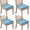 Blue and Grey, variant on Blue and Grey Abstract Art Artwork Seat Covers for Dining Room Chairs Set Of 4,Stretch Printed Washable Chair Seat Cover with Elastic Ties and Button,Removable Waterproof Couch Cushion Covers