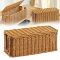 thumbnail image 2 of Sales Today Clearance Large Cable Management Box Handwoven Imitation Rattan Organizer Box Decorative Box Cable Organizer Box For Desk Management Box To Hide And Power Strip Office Craft Stationery, 2 of 7