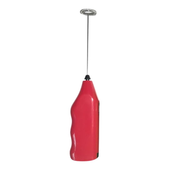 Electric Milk Frother Hand Mixer, 8.66 inch Stainless Steel Egg Whisk, Cordless Handheld Foam Stirrer, Rechargeable Drink Mixer Wand for Latte, Cappuccino, Hot Chocolate, Egg, Protein Powder,Red