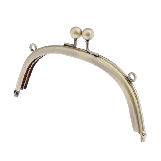 Marco de metal antiguo para monedero con cierre de arco, 17 cm 17cm