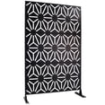 thumbnail image 2 of Durable Metal Privacy Screen 76"H x 48"W - Freestanding Outdoor/Indoor Divider for Deck, Patio, Garden & Office - Rust-Resistant Privacy Panel with Elegant Design, 2 of 9
