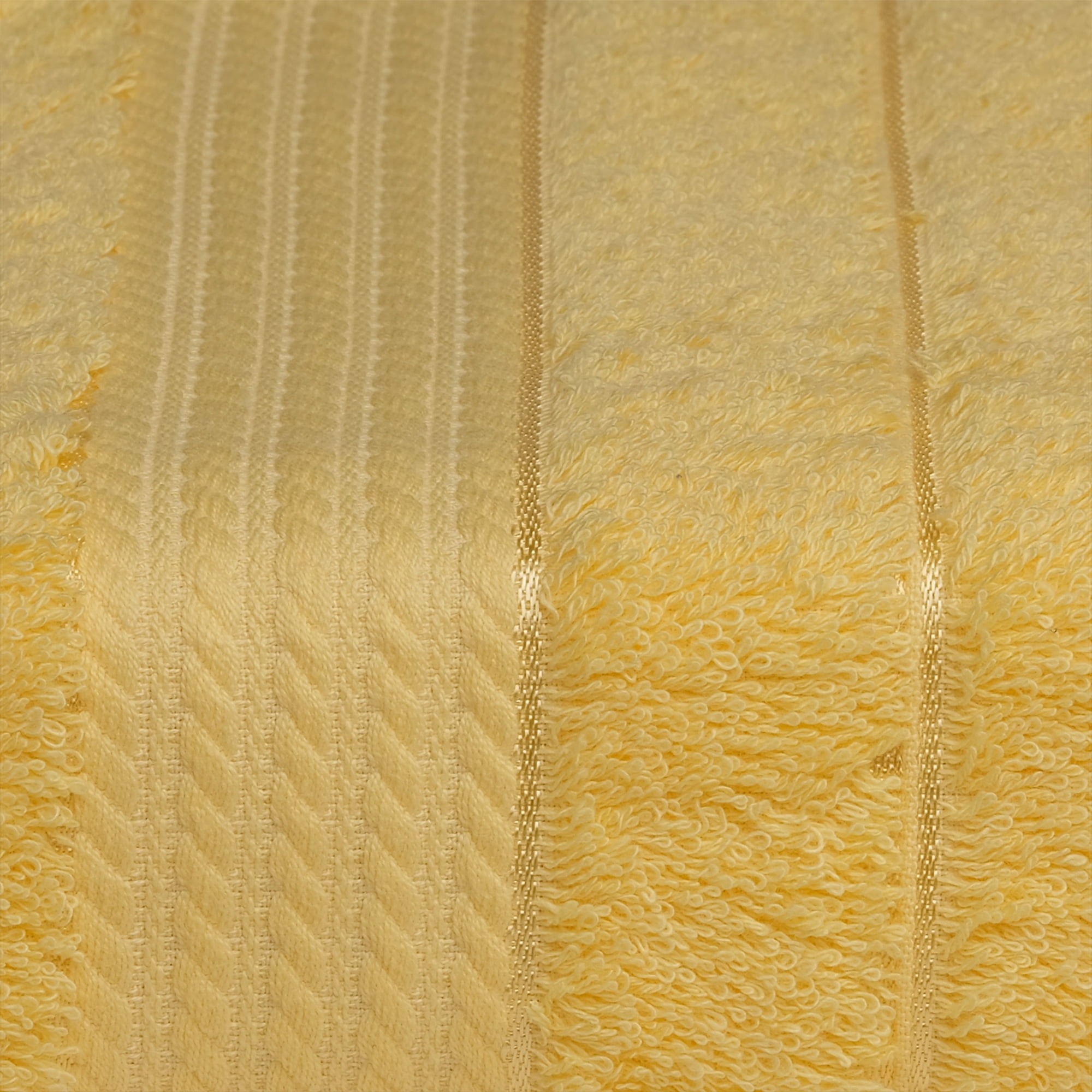 Melissa Linen, 3-Piece Cotton Bathroom Towels, Bath Towel, Hand Towel, Washcloth, Absorbent, Yellow