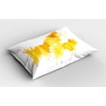 thumbnail image 2 of Ambesonne Yellow and White Pillow Sham 2 Pack, Color Splash, 36"x20", Yellow Marigold, 2 of 3