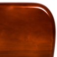 thumbnail image 4 of LeisureMod Triangular Coffee Table with 36” Tempered Glass Top and Stained Rubberwood Base for Modern Home, Living Room, Office Imperial Collection in Cherry, 4 of 5