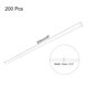thumbnail image 2 of Uxcell 200PCS Bridas de Cable de 8 Pulgadas, Bridas de Nylon Autocierre con 50 lbs de Resistencia a la Tracción para Interior y Exterior, Blanco, 2 of 6