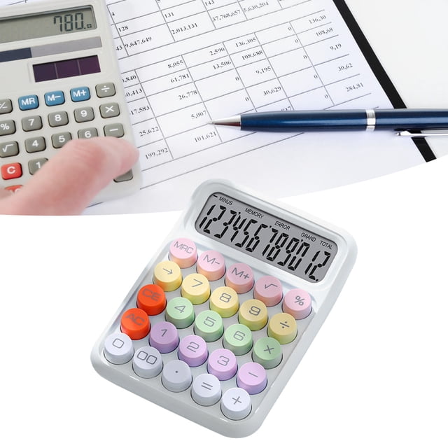 Calculator, Mechanical Keyboard Calculator with Colorful Keycaps, Numeric Keypad and Scientific Functions, for Office and Education, ABS Material