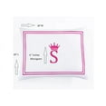 thumbnail image 3 of Eiderdown Decor White 100% Cotton Sateen Hotel stitch Pillow Sham Crown Applique Monogram (K) in Hot Pink - US Standard Size 20" x 26"(2 Pcs) - 400 threadcount, 3 of 4