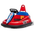 thumbnail image 2 of Lumiparty 6V Bumper Car for Toddlers 2-6, Electric Bumper Vehicle Ride-on Toy Car with 360° Spin, LED Lights, Music & Dual 15w Motors - Fun Ride on Car for Kids, Red, 2 of 8