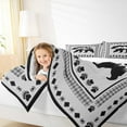 thumbnail image 4 of Manfei Safari Bbear Slihouette Queen Comforter Set,Rustic Farmhouse Cabin Bedding Sets,Vintage Aztec Print Bedding Comforter Set For Boys Kids,Luxury Bedroom Decor,3pcs, 4 of 8