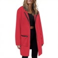 thumbnail image 5 of Women's Long Full Zip Hoodie Oversized Lightweight Tunic Sweatshirt Jacket with Zip Pockets Fashion Coat, 5 of 7