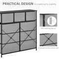 thumbnail image 6 of 9 Drawers Dresser, Storage Chest Organizer Unit with Sturdy Steel Frame, Wood Top, Fabric Storage Tower Easy Pull Fabric Bins for Bedroom, Hallway, Closet, Entryway, 6 of 7