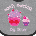 thumbnail image 4 of Inktastic World's Sweetest Big Sister Girls Baby Bib, 4 of 4