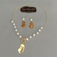 thumbnail image 6 of K-KED Freshwater White Pearl Chain Necklace Earrings Set Minimalist Facial&nbsp;Pendant, 6 of 9