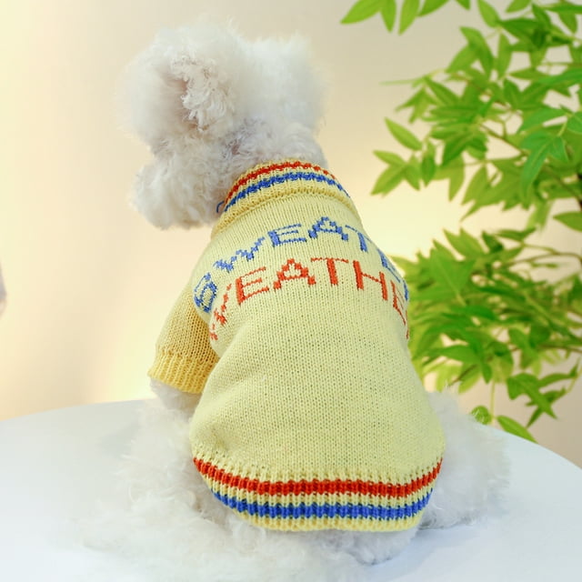 Zhuge Ropa para perros, suéter de invierno para cachorros, camisa cálida y gruesa, suave, A34, S