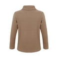 thumbnail image 2 of TiaoBug Kids Boys Girls Solid Color Turtleneck T-Shirt Mock Neck Long Sleeve Pullover Thermal Underwear Tops Coffee 2-3, 2 of 7