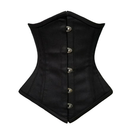 

luvsecretlingerie Heavy Duty 26 Double Steel Boned Waist Training Cotton Underbust Tight Shaper Corset