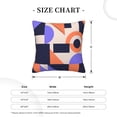 thumbnail image 4 of Square Throw Pillow Covers with Core, Colorful Geometric Artistic Shapes Pillows for Sofa Beds, 20"x20", 4 of 9