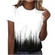 thumbnail image 1 of Tops Cortos para Mujeres Casual de Moda Impreso Cuello Redondo, Camiseta de Manga Corta para el Uso Diario, Fiesta Y Cómodo, 1 of 4