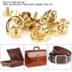 thumbnail image 2 of Remaches de latón 5 juegos D-Ring Nail Chicago Perno y tornillo de metal para cuero Craft Perfume Bell Gold, 10x6mm TUNC Sencillez, 2 of 5