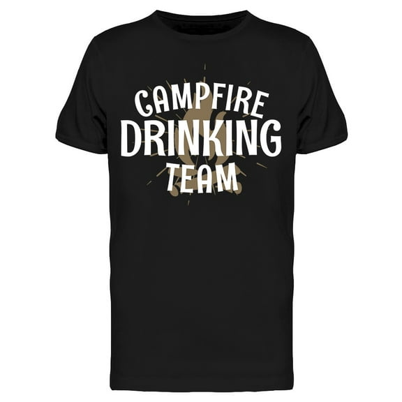 Campfire Drinking Team Lettering T-Shirt Men -Image by Shutterstock, Male Medium