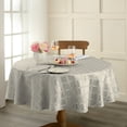 thumbnail image 2 of Lenox Laurel Leaf Tablecloth, Platinum - 70"W x 70"L Round, 2 of 4