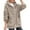 Khaki, variant on Women's Cozy Jacket Full Zip Hooded Outerwear Winter Warm Soft Casual Oversized Sweatshirt With Pockets