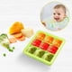 thumbnail image 4 of Bandeja de congelación de silicona para bebés con tapa transparente (juego de 2) - Bandeja para cubitos de hielo para bebés 9 x 30 ml - Molde apilable de silicona para cubitos de hielo para puré de, 4 of 5