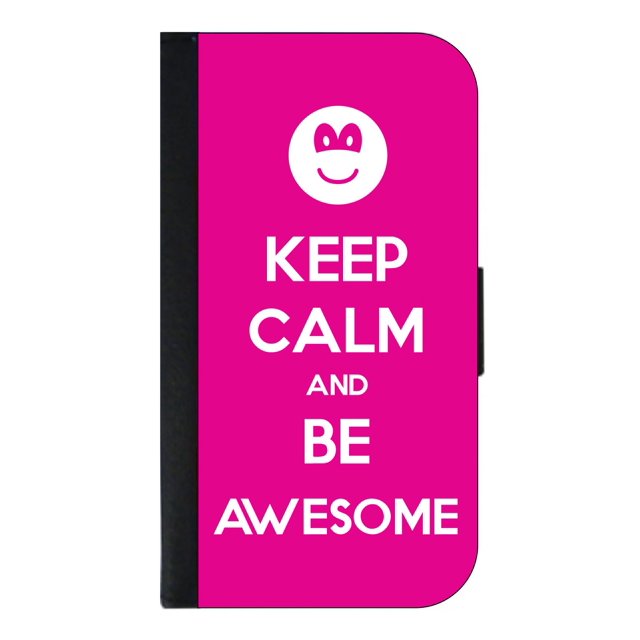 Keep Calm and Be Awesome - Galaxy s10p Case - Galaxy s10 Plus Case - Galaxy s10 Plus Wallet Case - s10 Plus Case Wallet - Galaxy s10 Plus Case Wallet - s10 Plus Case Flip Cover