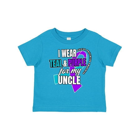 

Inktastic Suicide Prevention I Wear Teal and Purple for My Uncle Gift Toddler Boy or Toddler Girl T-Shirt